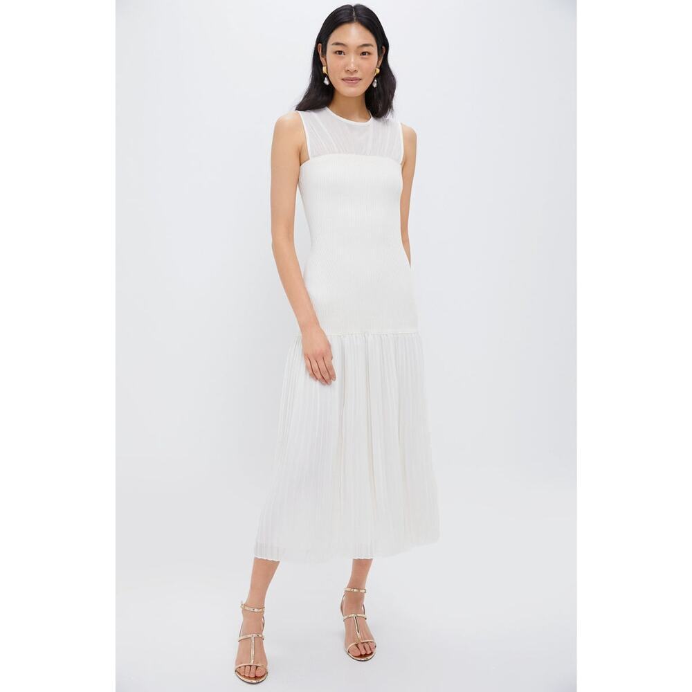 Moon River Cream Pleated Maxi Dress Size Xs Nwt Retail $114 Tuckernuck